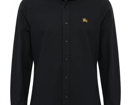 Burberry Black Long-Sleeve Button-Down Shirt