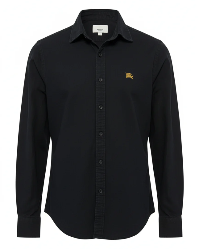 Burberry Black Long-Sleeve Button-Down Shirt