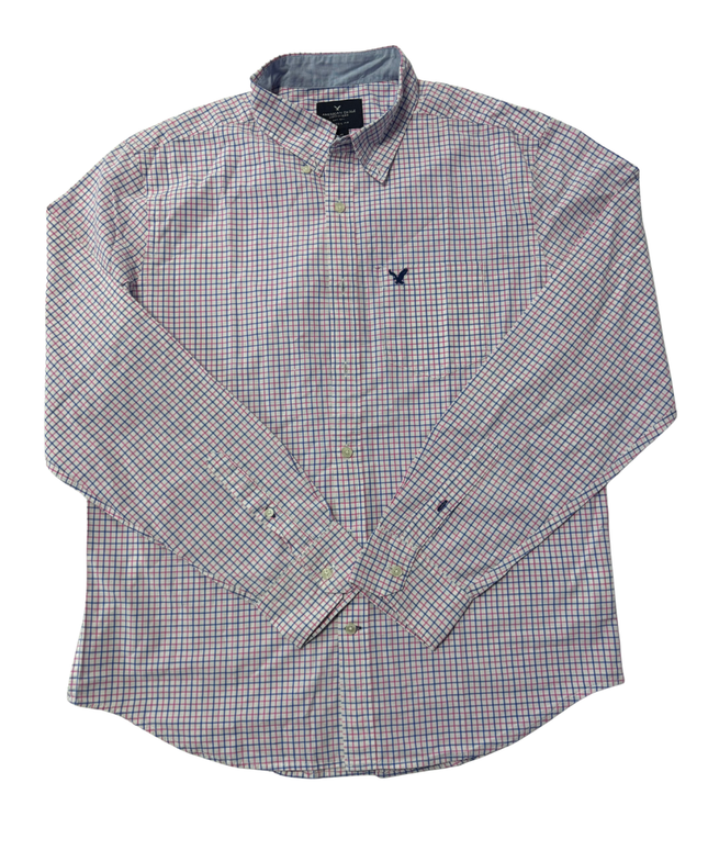 American Eagle Multicolor Plaid Classic Fit Shirt