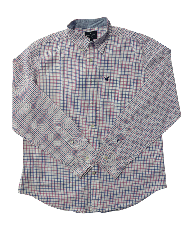 American Eagle Multicolor Plaid Classic Fit Shirt