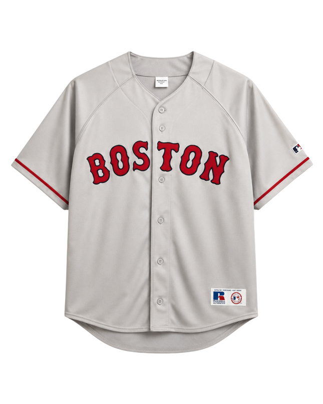 Russell Athletic Grey Boston Red Sox MLB Baseball Jersey