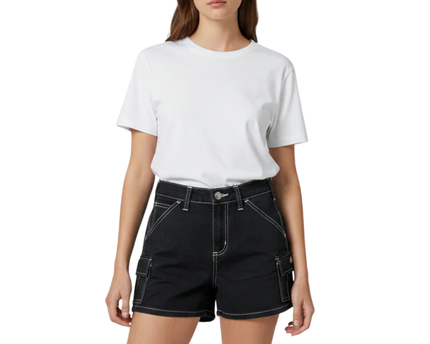Dickies Black Utility Cargo Shorts with Contrast Stitching