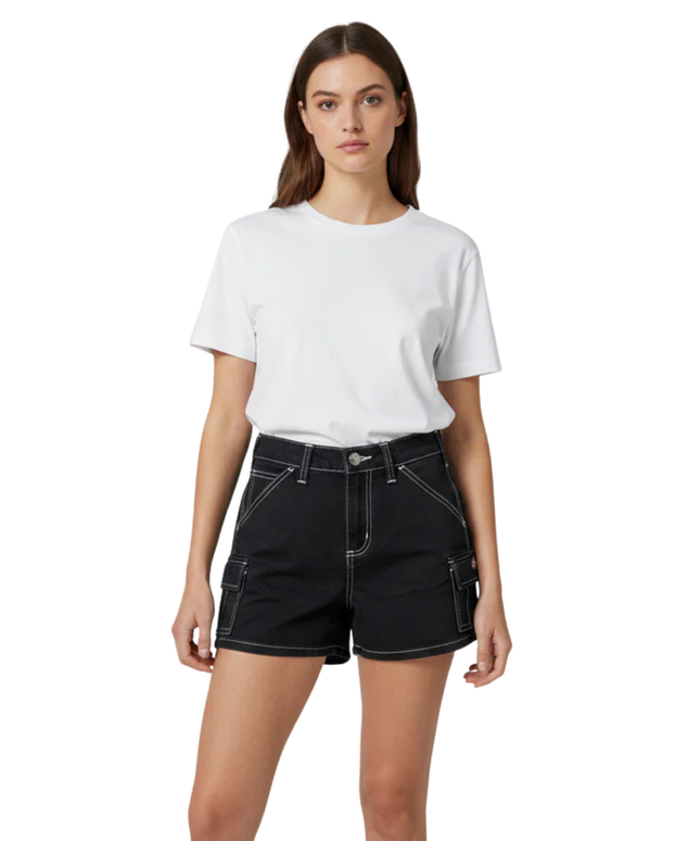Dickies Black Utility Cargo Shorts with Contrast Stitching