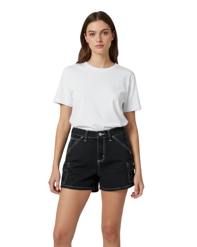Dickies Black Utility Cargo Shorts with Contrast Stitching
