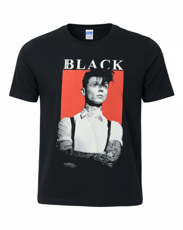 Gildan Black Andy Black Graphic Portrait T-Shirt