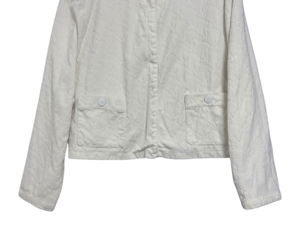 Royalty by Maluma White Textured Crown Jacquard Jacket