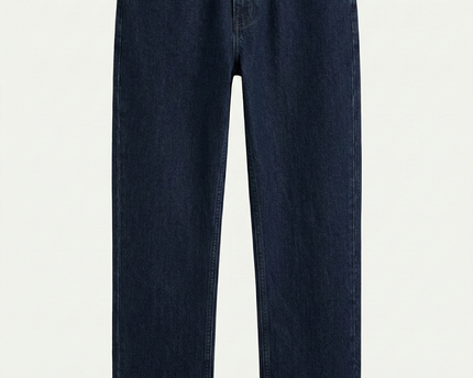 Buffalo Dark Blue Vintage-Style Patchwork Tapered Jeans