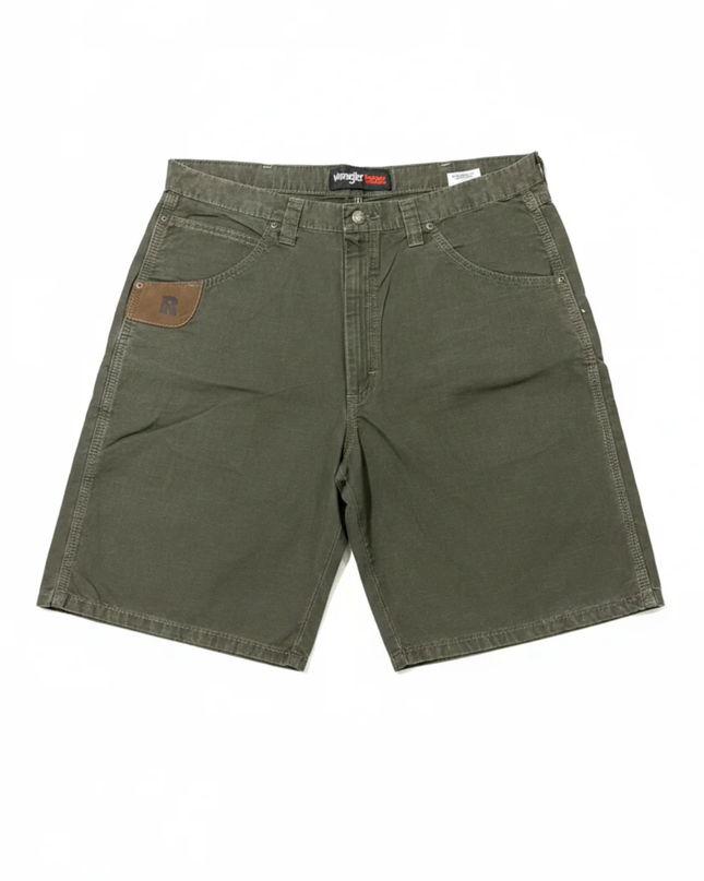 Wrangler RIGGS Workwear Olive Green Ripstop Carpenter Shorts