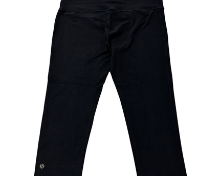 Lululemon Black Cropped Mid-Rise Performance Leggings