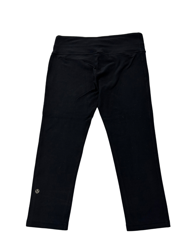 Lululemon Black Cropped Mid-Rise Performance Leggings