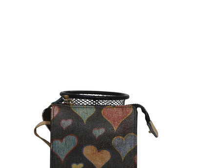 Dooney & Bourke Multi-colored Heart Print Zip Pouch Bag