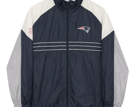 NFL New England Patriots Navy Blue Colorblock Windbreaker Jacket