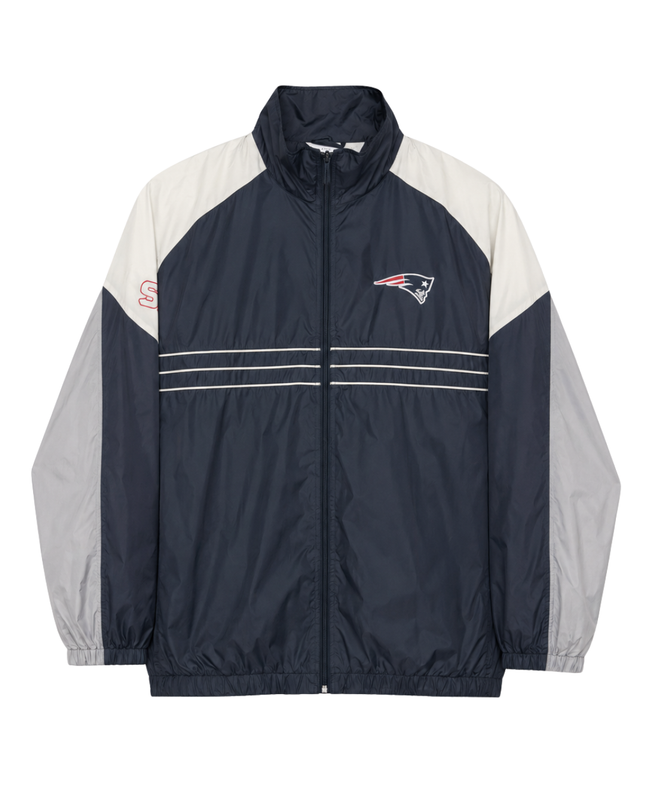 NFL New England Patriots Navy Blue Colorblock Windbreaker Jacket