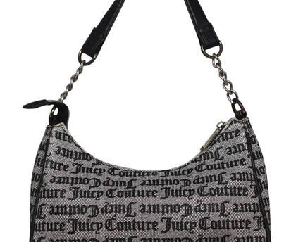 Juicy Couture Black and White Monogram Shoulder Bag