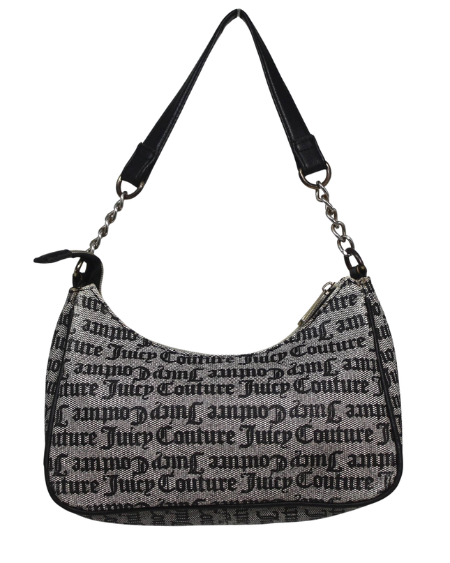 Juicy Couture Black and White Monogram Shoulder Bag