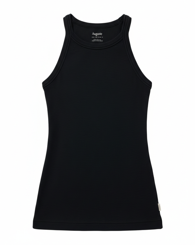Auguste Black Ribbed Racerback Tank Top