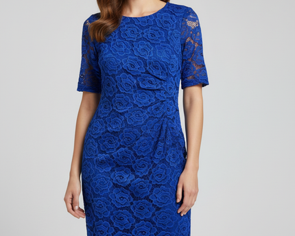 The Collection Debenhams Royal Blue Floral Lace Sheath Dress