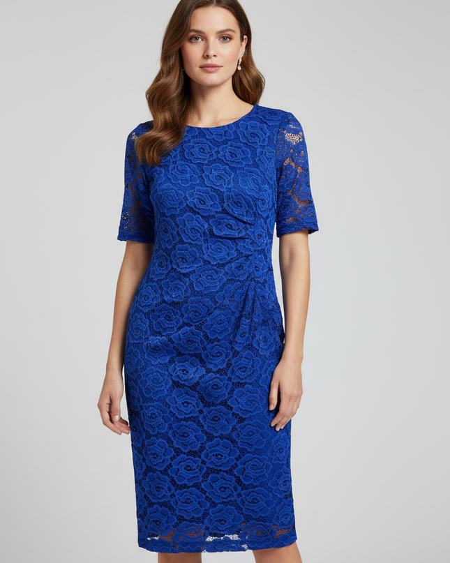 The Collection Debenhams Royal Blue Floral Lace Sheath Dress