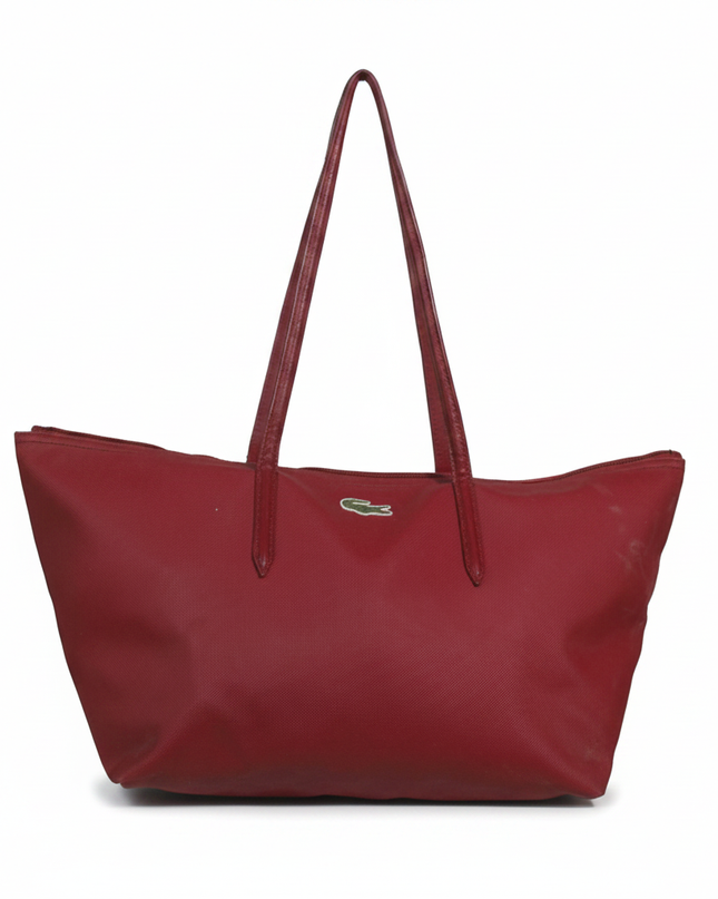 Lacoste Red L.12.12 Concept Zip Tote Bag