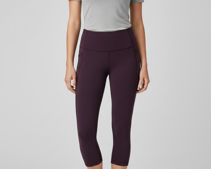 Lululemon Burgundy Align High-Rise Crop Leggings
