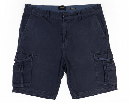 Quiksilver Navy Blue Straight Fit Cargo Shorts