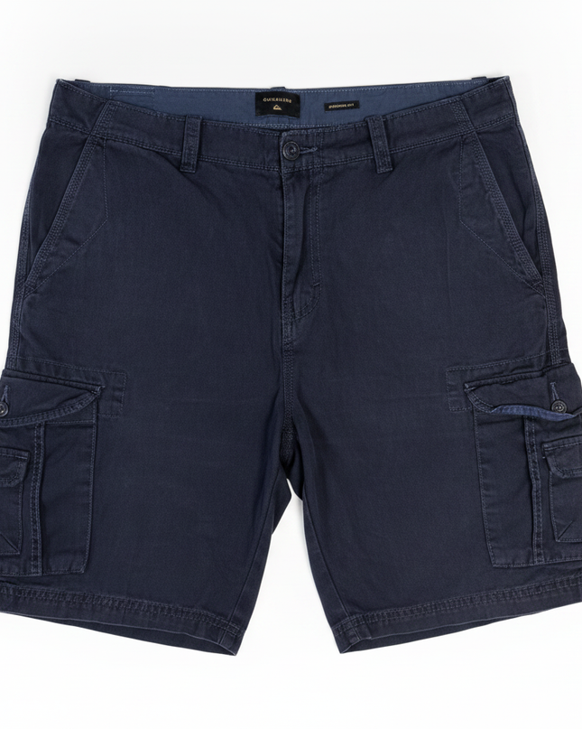 Quiksilver Navy Blue Straight Fit Cargo Shorts