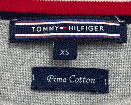 Tommy Hilfiger Grey Panther Patch Pima Cotton Crewneck Sweater
