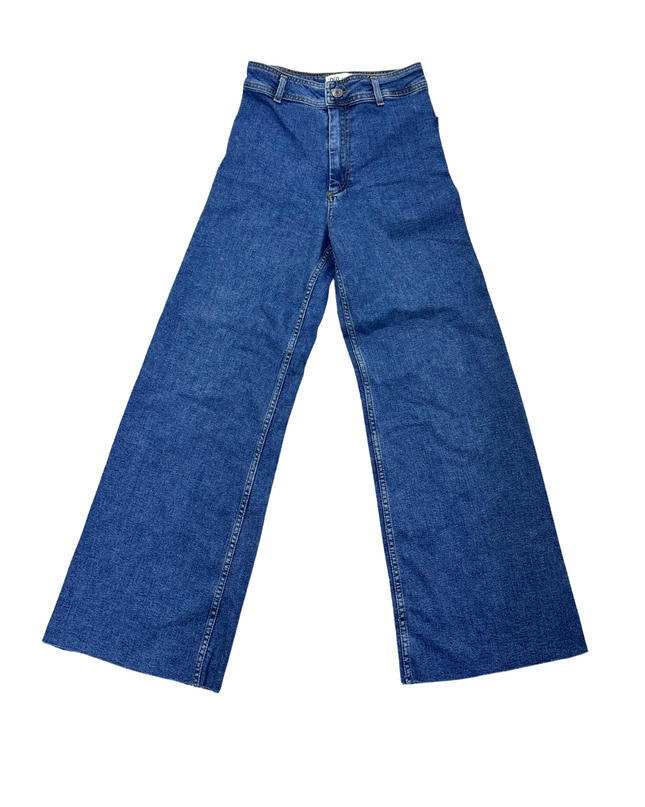 Zara Wide Leg Marine Straight Women Jeans - S | Waist: 27