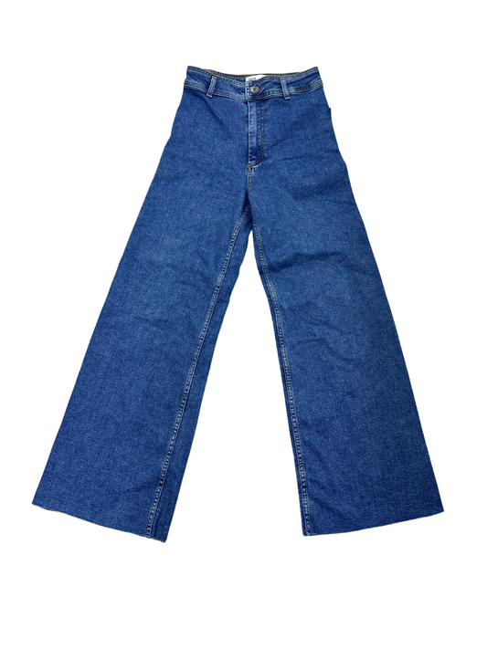 Zara Wide Leg Marine Straight Women Jeans - S | Waist: 27