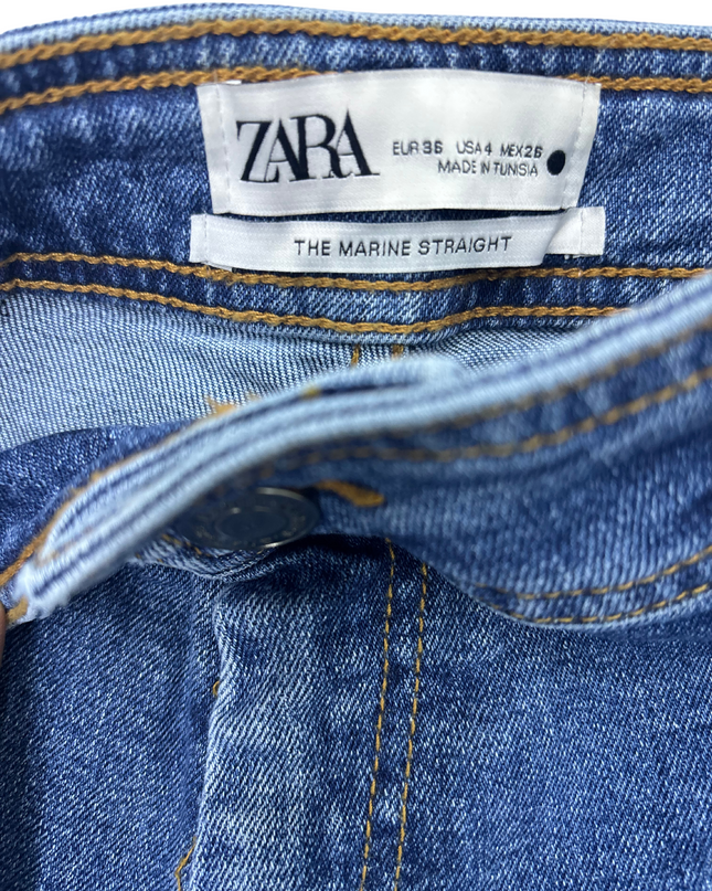 Zara Wide Leg Marine Straight Women Jeans - S | Waist: 27
