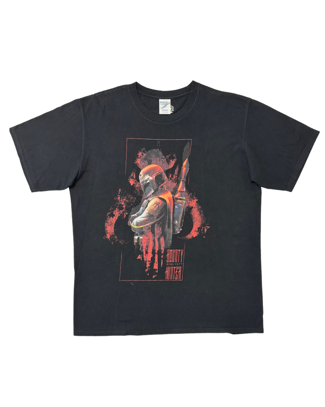 Star Wars Boba Fett Bounty Hunter Black Graphic T-Shirt - L