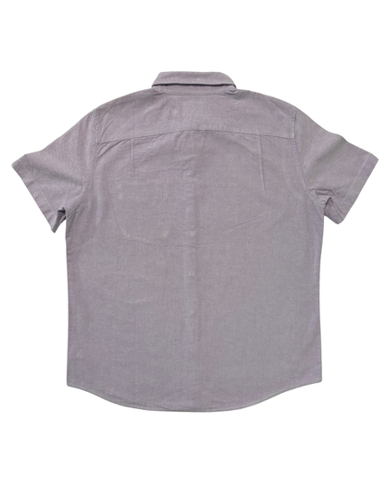 American Eagle Classic Fit Light Purple Short-Sleeve Oxford Shirt - L