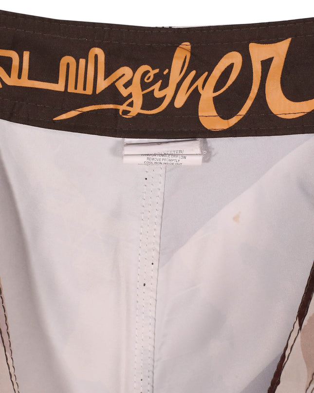 Quiksilver Camo-Star Beige & Brown Graphic Boardshorts