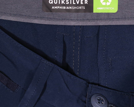 Quiksilver Amphibian Navy Blue 4-Way Stretch Hybrid Shorts