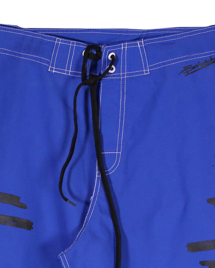 Factory Straight Royal Blue Graffiti Board Shorts