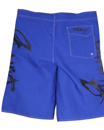 Factory Straight Royal Blue Graffiti Board Shorts