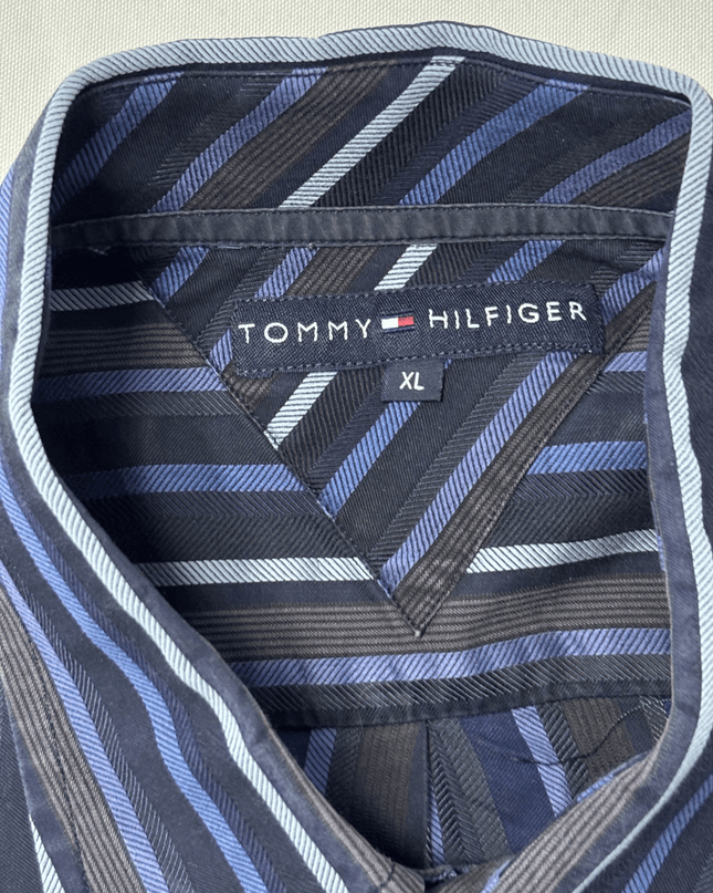 Tommy Hilfiger Multicolor Striped Navy Blue Shirt
