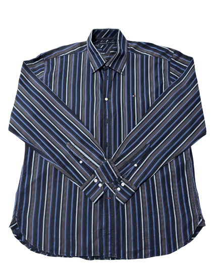 Tommy Hilfiger Multicolor Striped Navy Blue Shirt