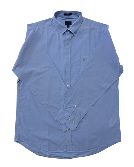 Gant Broadcloth Regular Fit Light Blue Long-Sleeve Shirt - XL