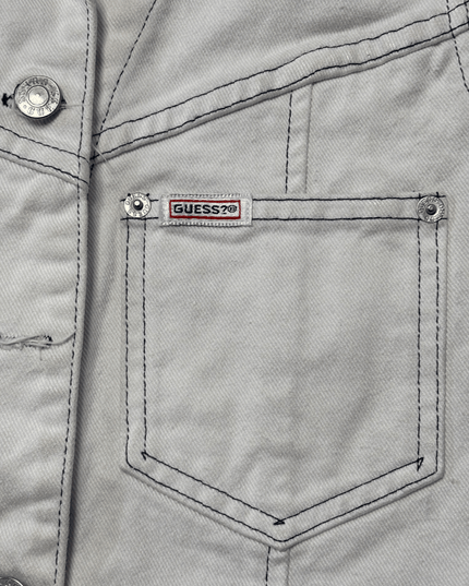 Guess Jeans by Georges Marciano Vintage Grey Denim Vest