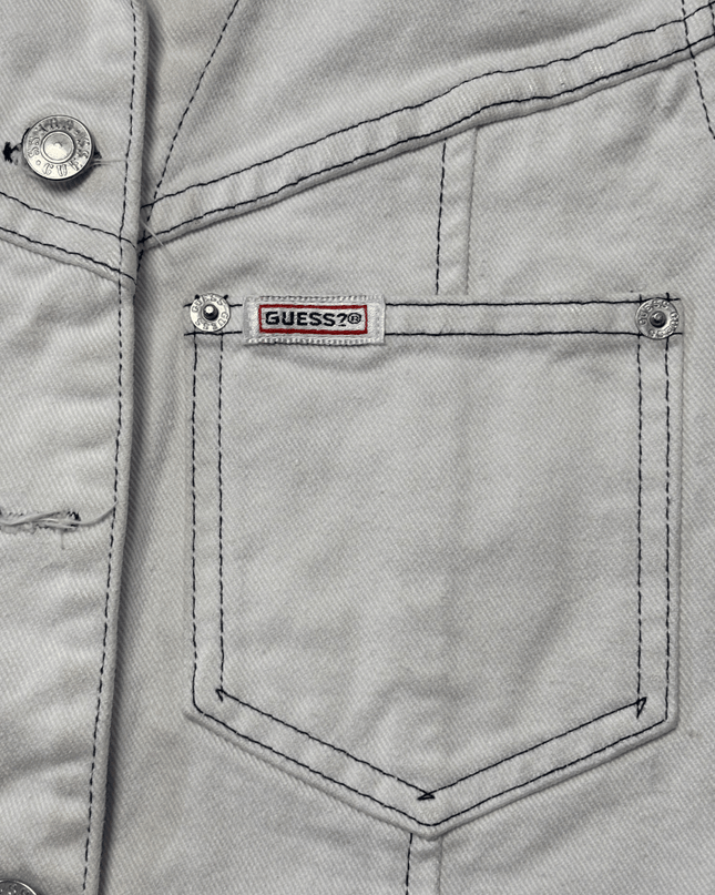 Guess Jeans by Georges Marciano Vintage Grey Denim Vest