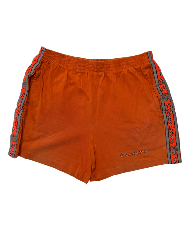 Champion Retro Orange With Side Logo Tape Athletic Shorts - S | Waist: 28"