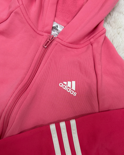 Adidas Pink Zipper Hoodie - XS