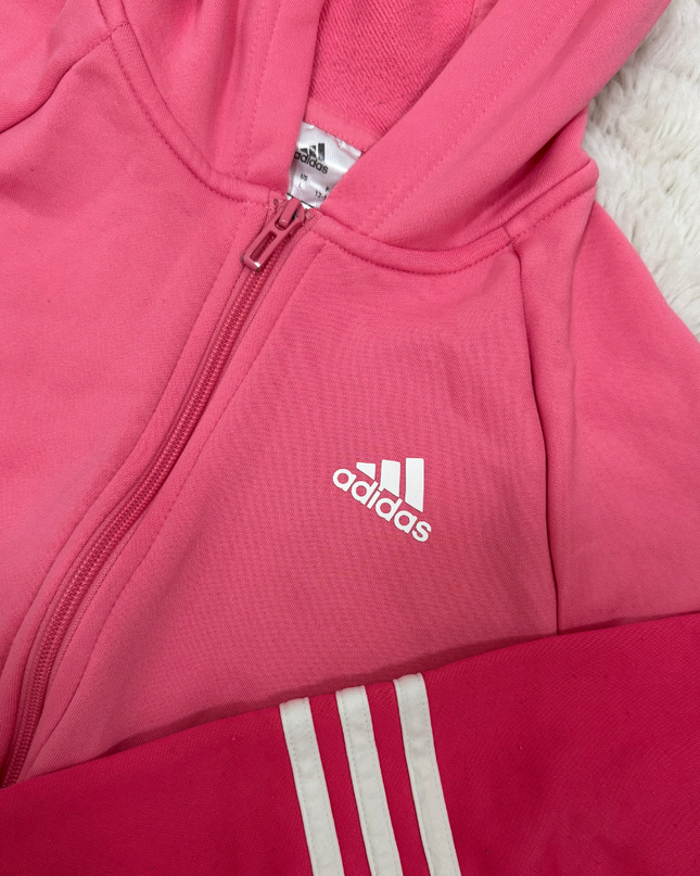 Adidas Pink Zipper Hoodie - XS