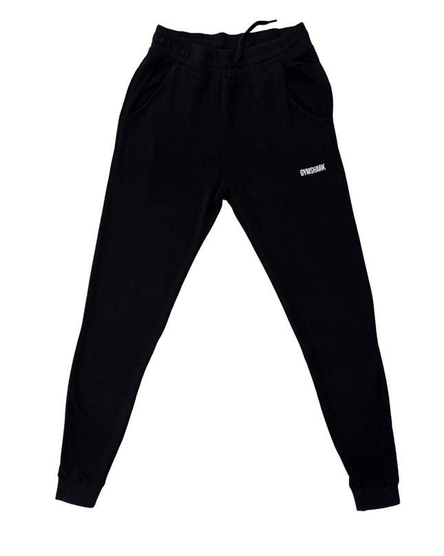 Gymshark Black Slim Fit Jogger Sweatpants - XS | Waist: 26"