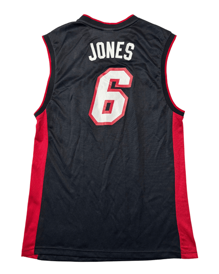 Vintage Reebok NBA Miami Heat Jones #6 Black/Red Jersey