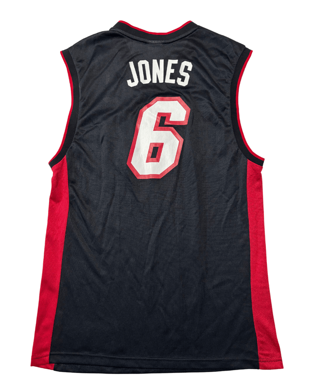 Vintage Reebok NBA Miami Heat Jones #6 Black/Red Jersey