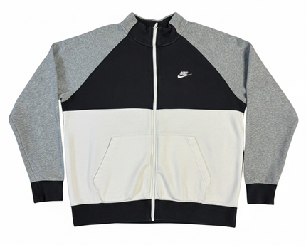Nike Grey, Black, White Colorblock Full-Zip Sportswear Jacket
