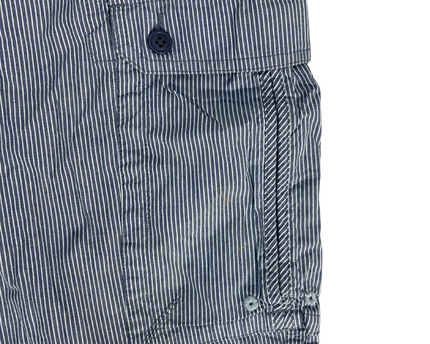 Marks & Spencer Striped Gray Cargo Shorts - XXL | Waist: 38"