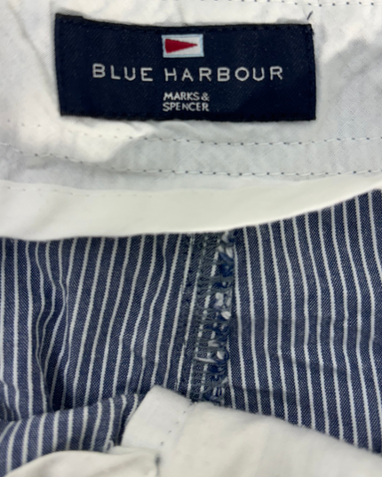 Marks & Spencer Striped Gray Cargo Shorts - XXL | Waist: 38"
